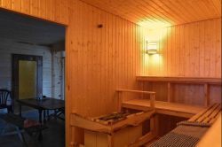 Sauna innen nach aussen gesehen